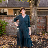 Button Front Tiered Dress