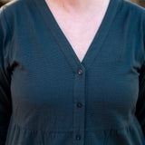 Button Front Tiered Dress