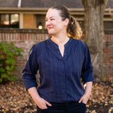 Donna Collarless Blouse