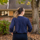 Donna Collarless Blouse