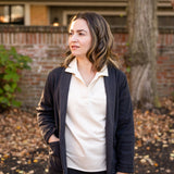 Split-Collared Polo Top