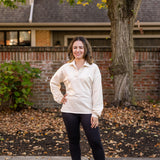 Split-Collared Polo Top