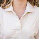 Split-Collared Polo Top