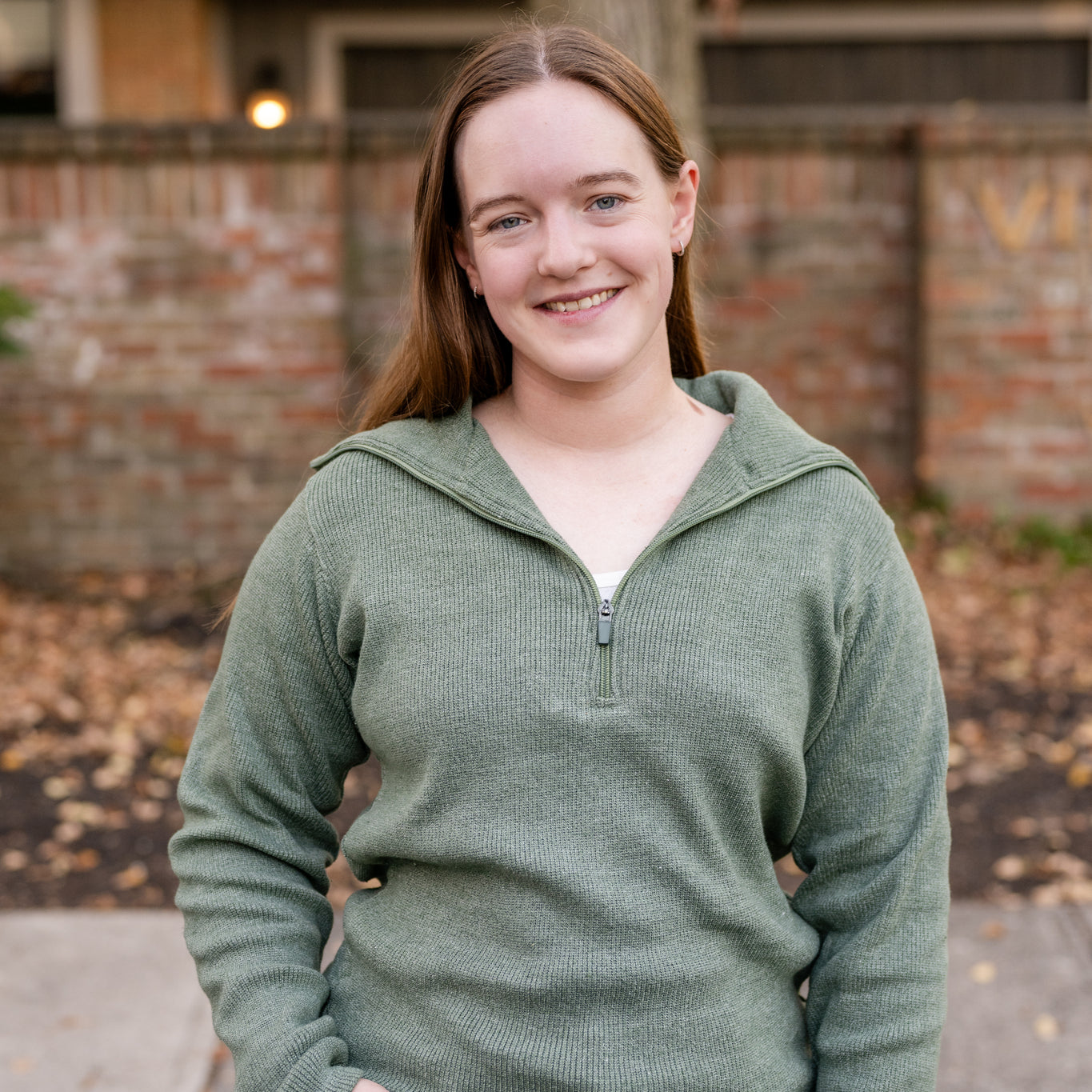 Ribbed Half-Zip Pullover