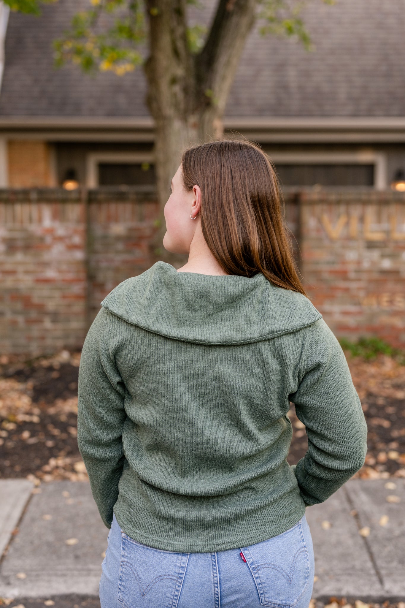 Ribbed Half-Zip Pullover