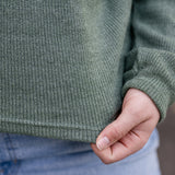 Ribbed Half-Zip Pullover