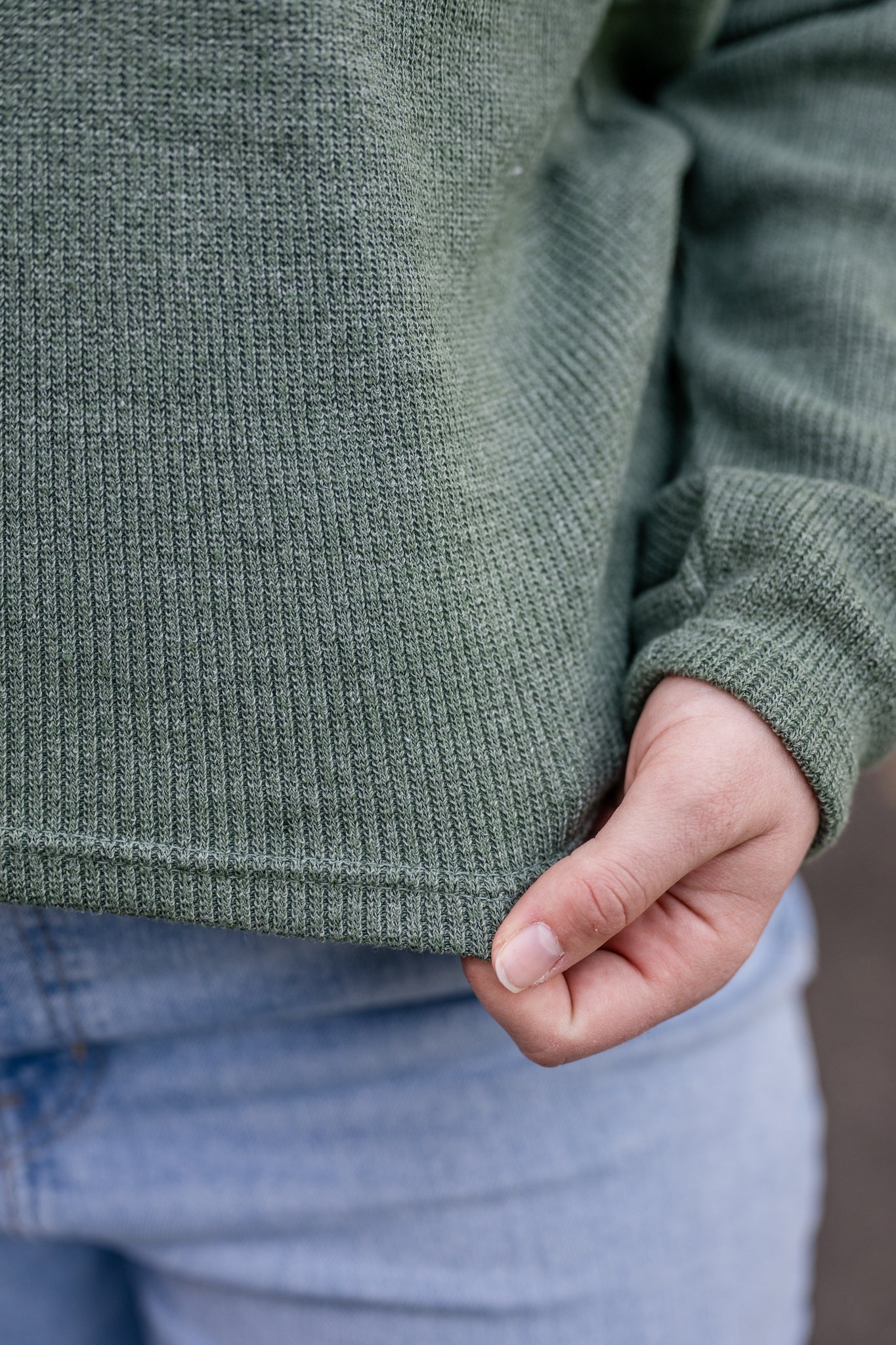 Ribbed Half-Zip Pullover