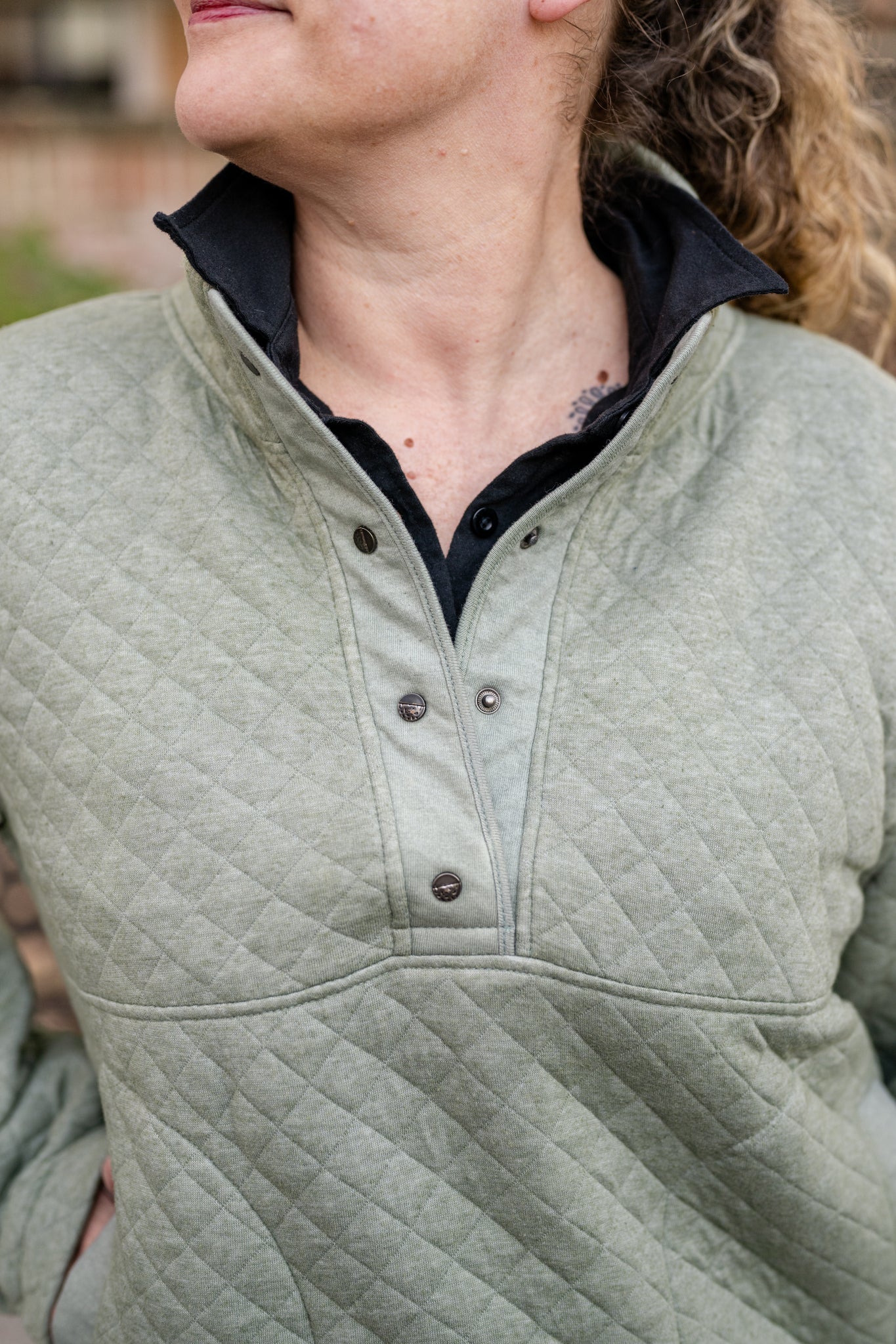 Snap Quilted Pullover