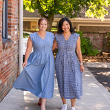 Jewel Button-Front Midi Dress