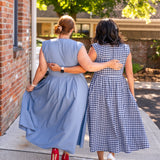 Jewel Button-Front Midi Dress