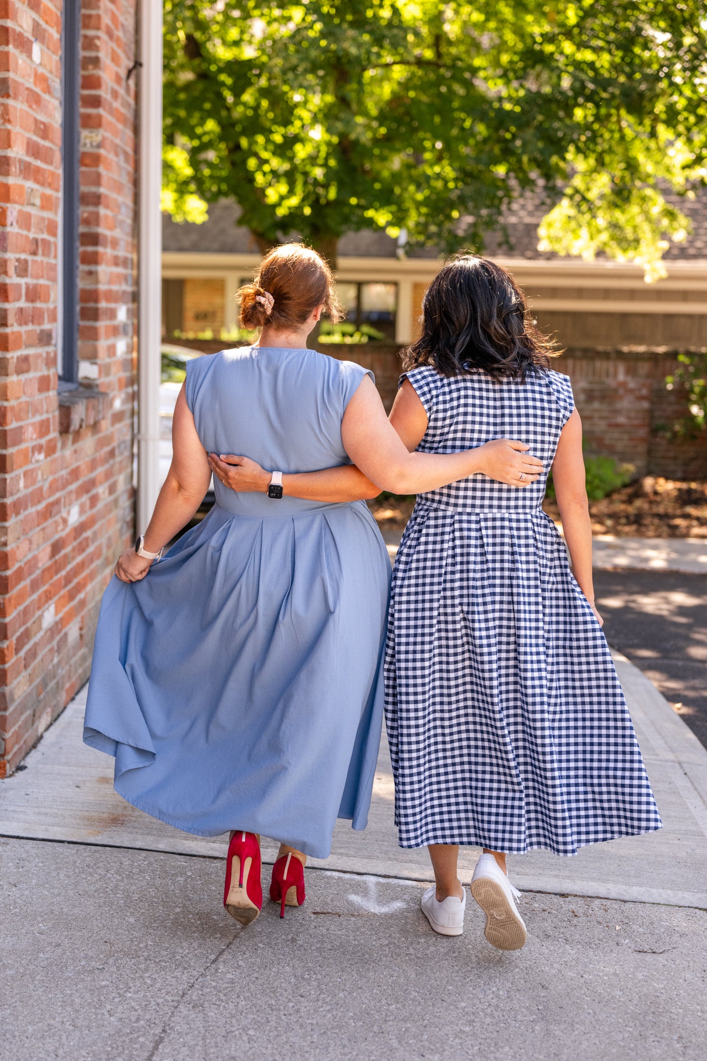 Jewel Button-Front Midi Dress