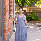 Knit Meryl Sleeveless Tiered Maxi Dress