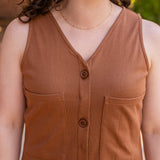 Annie Button-Front Dress