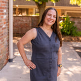 Annie Button-Front Dress