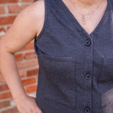 Annie Button-Front Dress