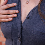 Annie Button-Front Dress