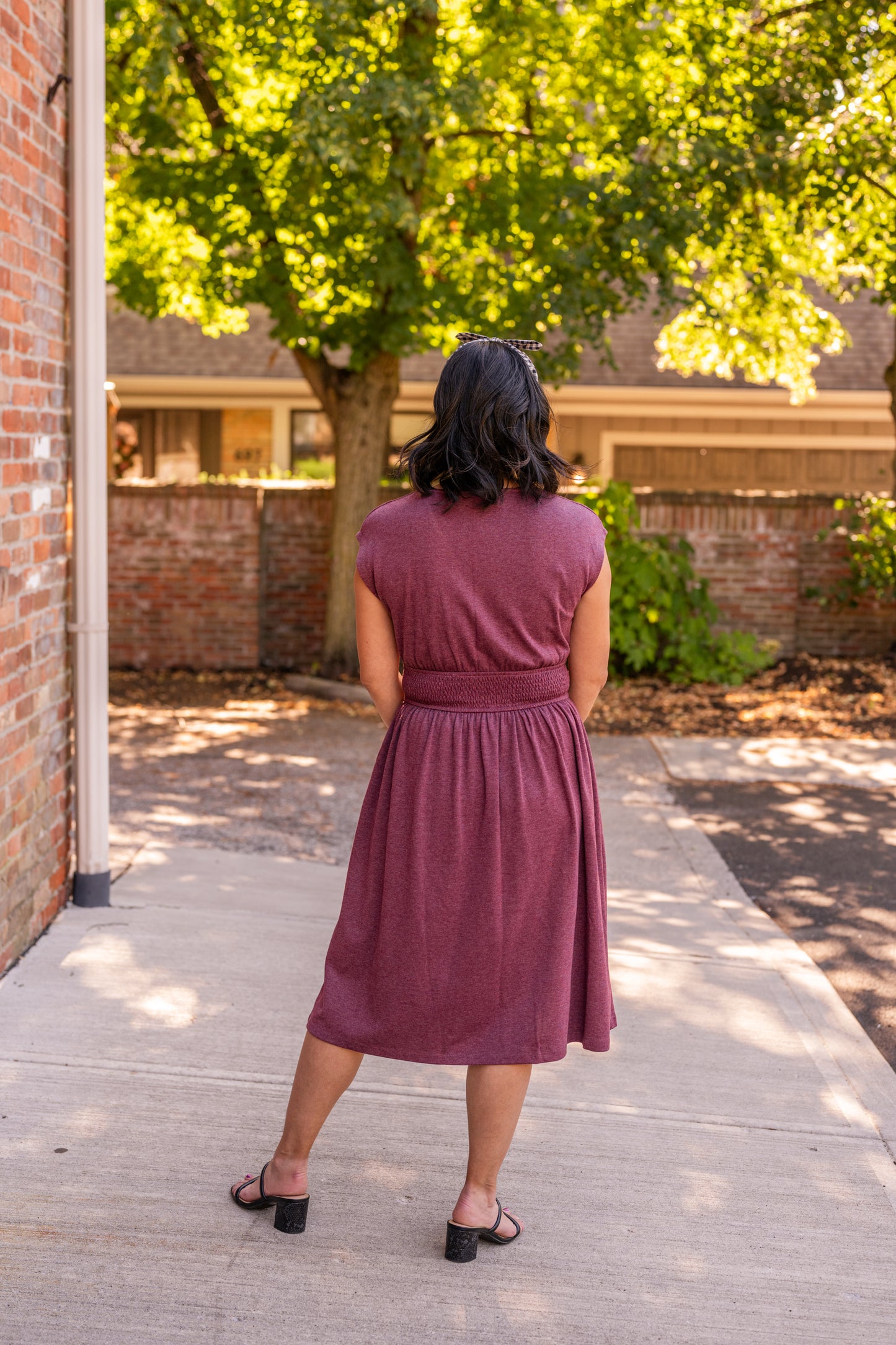 Cross Front Midi Dress