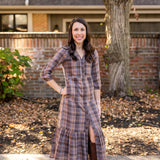 Button Front Tiered Dress