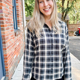 Plaid Button-Up Shirt