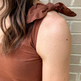 Shoulder Tie knit dress