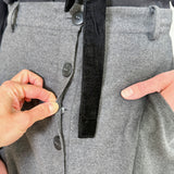 A-Line Button Front Skirt