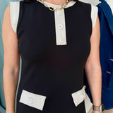 Cap Sleeve Knit Mini Dress with Front Pockets