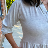 Tiered Knit Shirt Dress