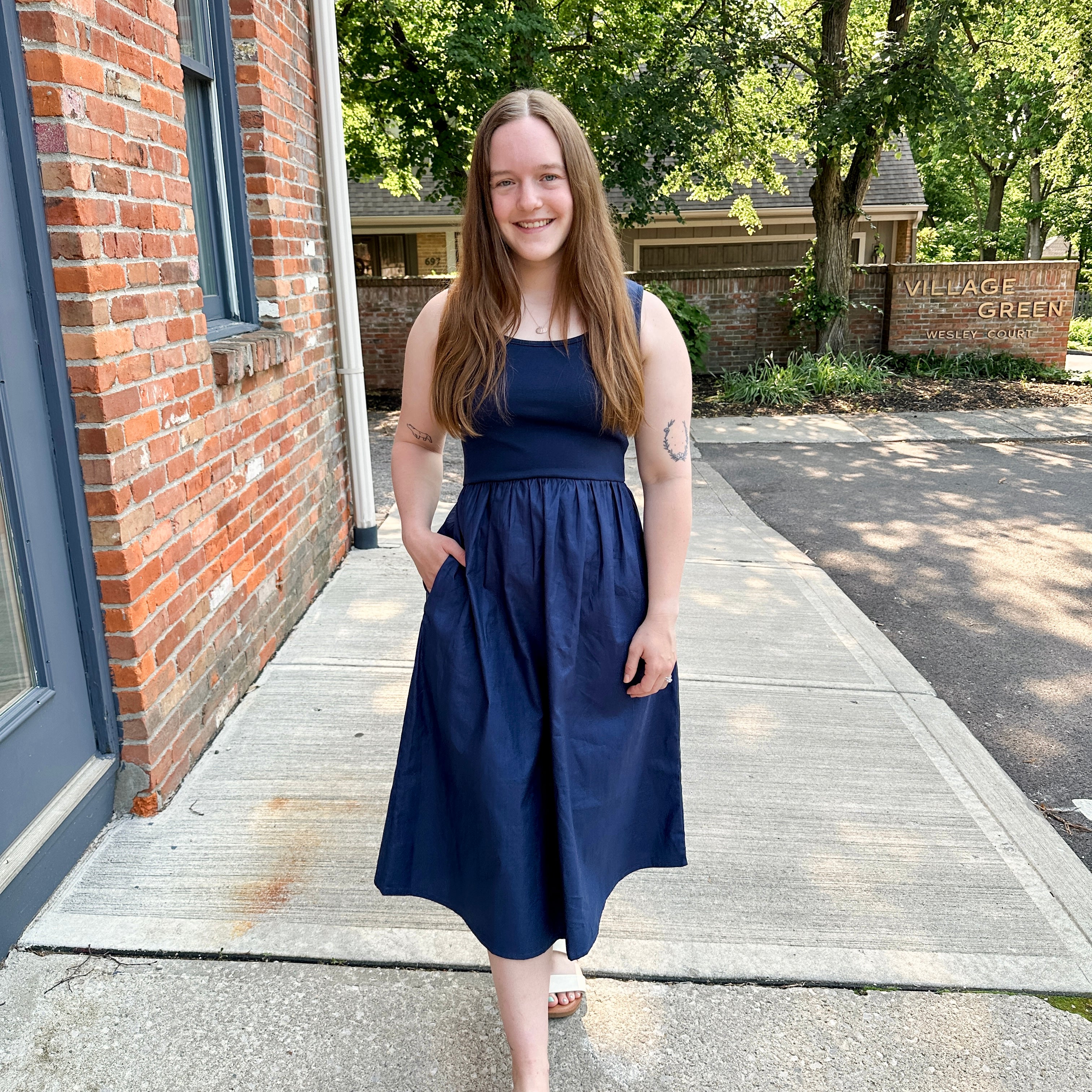 Mixed Media Tank Dress