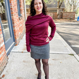 Fold Over Cowl Sweater