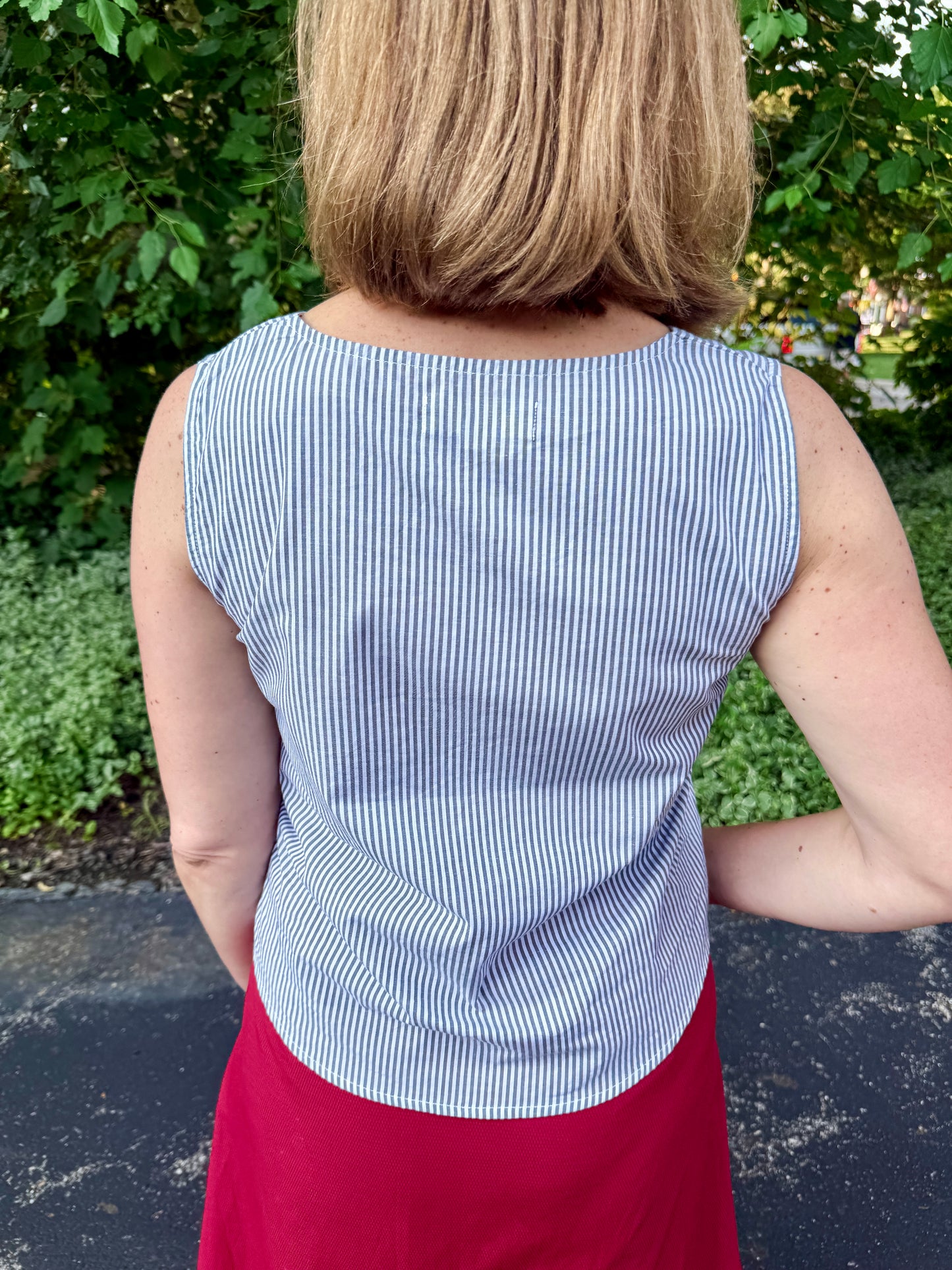 Sleeveless Square Neck Top