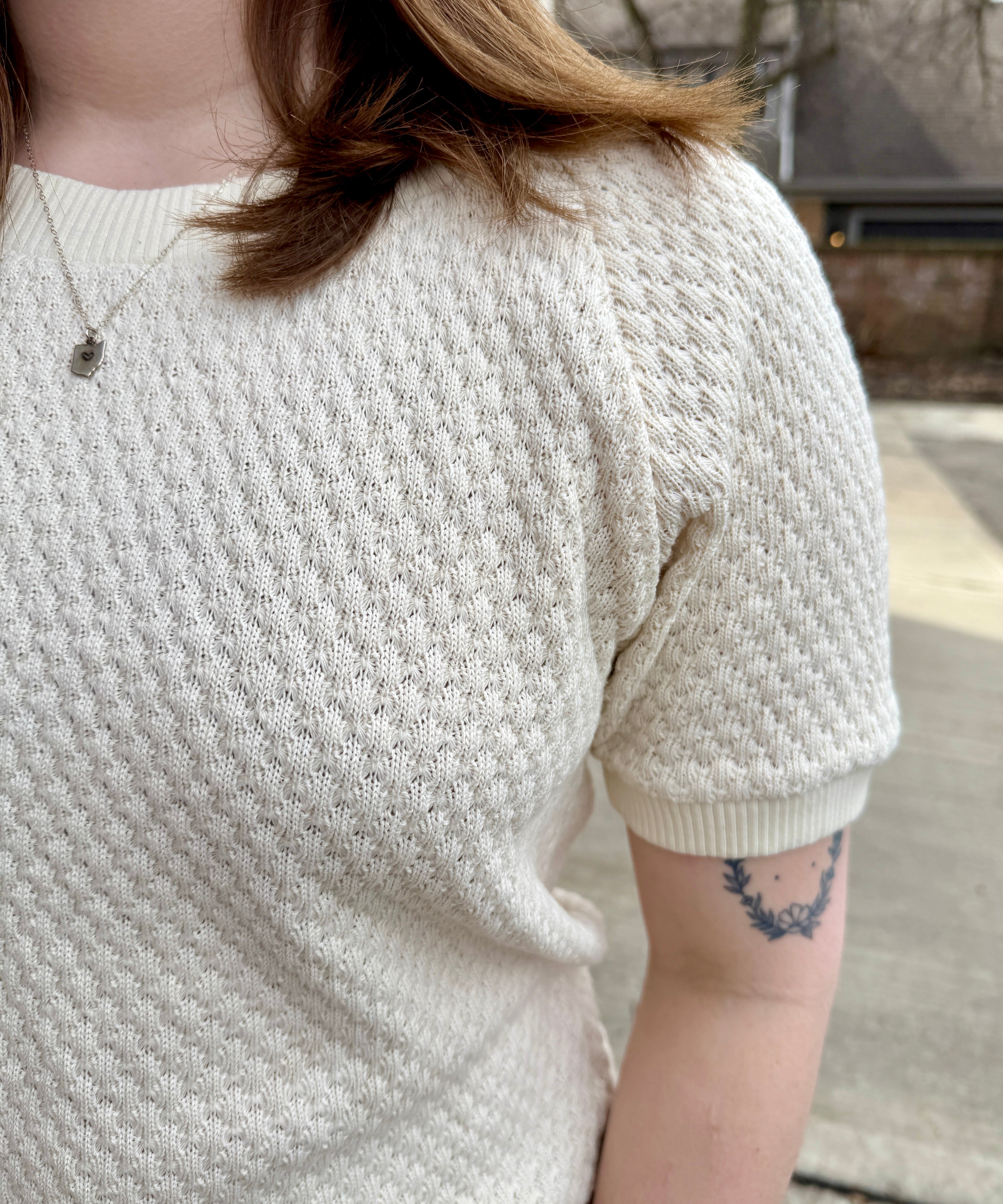 Short Sleeve Raglan Sweater