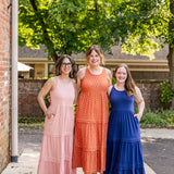 Racer Back Poplin Maxi Dress