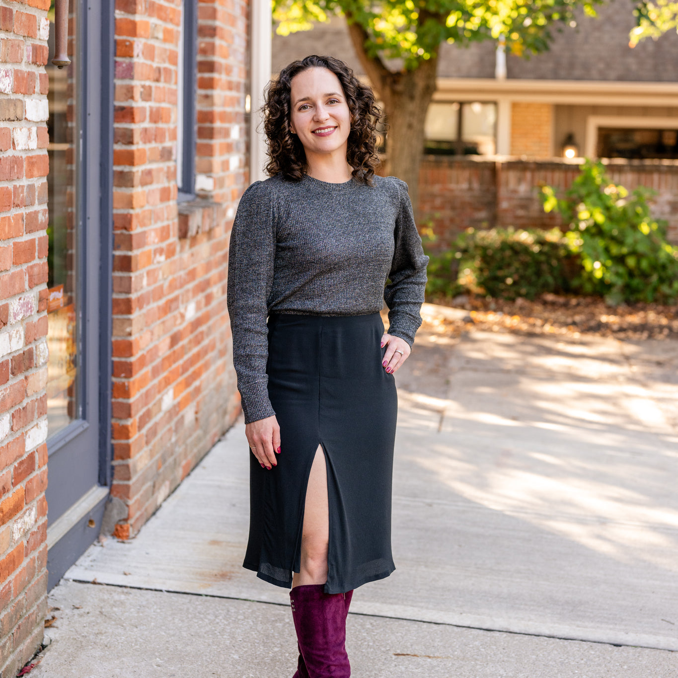Pencil Skirt with Slit