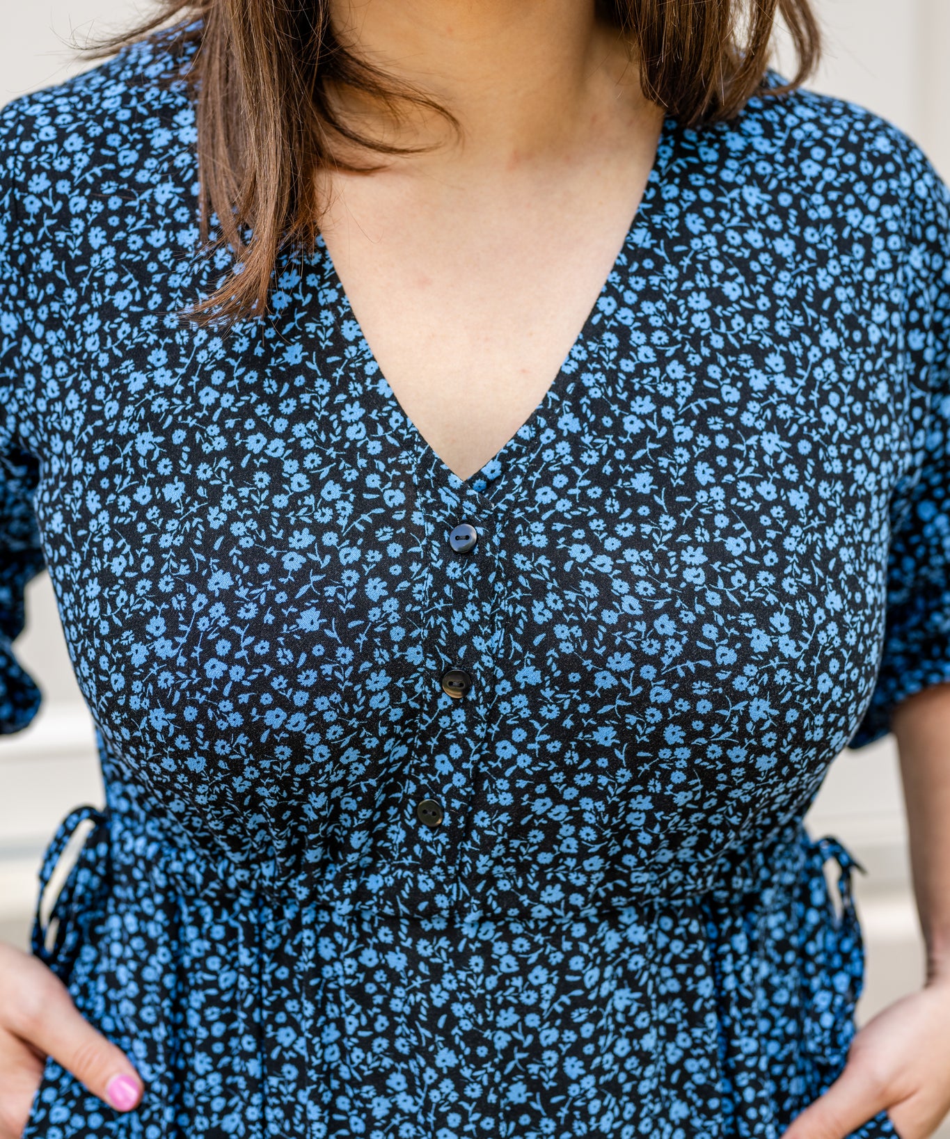 Midi Dress with Tie Waist