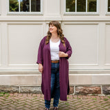 V-Neck Tunic Button-Up Dress