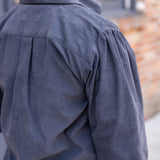 Brushed Corduroy Button-Up Blouse