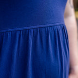 Racer Back Poplin Tiered Maxi Dress