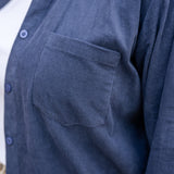 Brushed Corduroy Button-Up Blouse