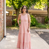 Racer Back Poplin Maxi Dress