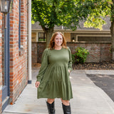 Puff Sleeve Knit Mini Dress