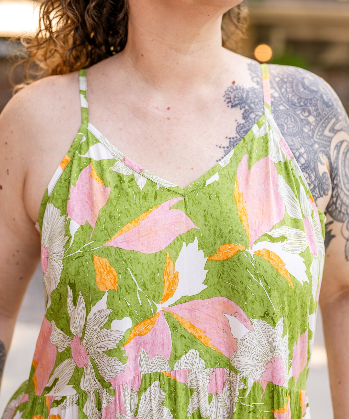 Spaghetti Strap Tiered Maxi Dress