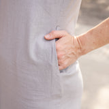 Sleeveless Button-Up Linen Dress