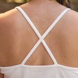Cross Back Button Tank