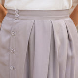 Side Button Midi Skirt
