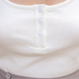 Cross Back Button Tank