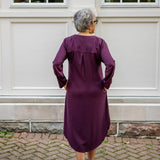 V-Neck Tunic Button-Up Dress