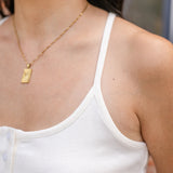 Cross Back Button Tank