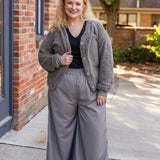 Sherpa Button-Front Cardigan