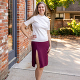 Pencil Skirt with Slit