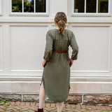 V-Neck Tunic Button-Up Dress